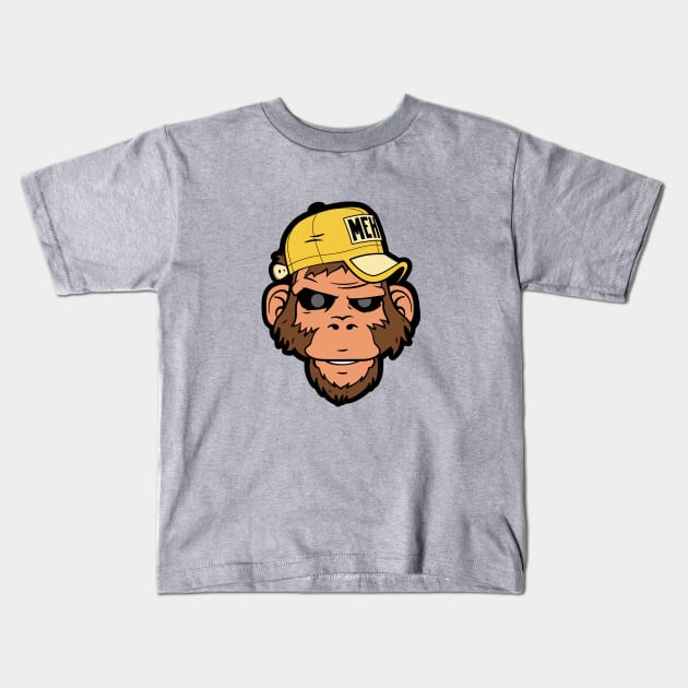 Monkey MEH Kids T-Shirt by TheVectorMonkeys